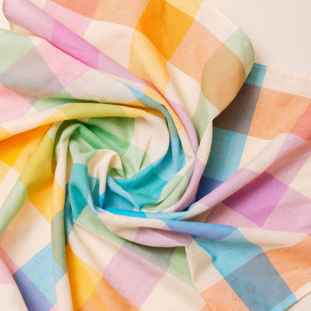 Rainbow Plaid Scarf – Sunshine Tienda®