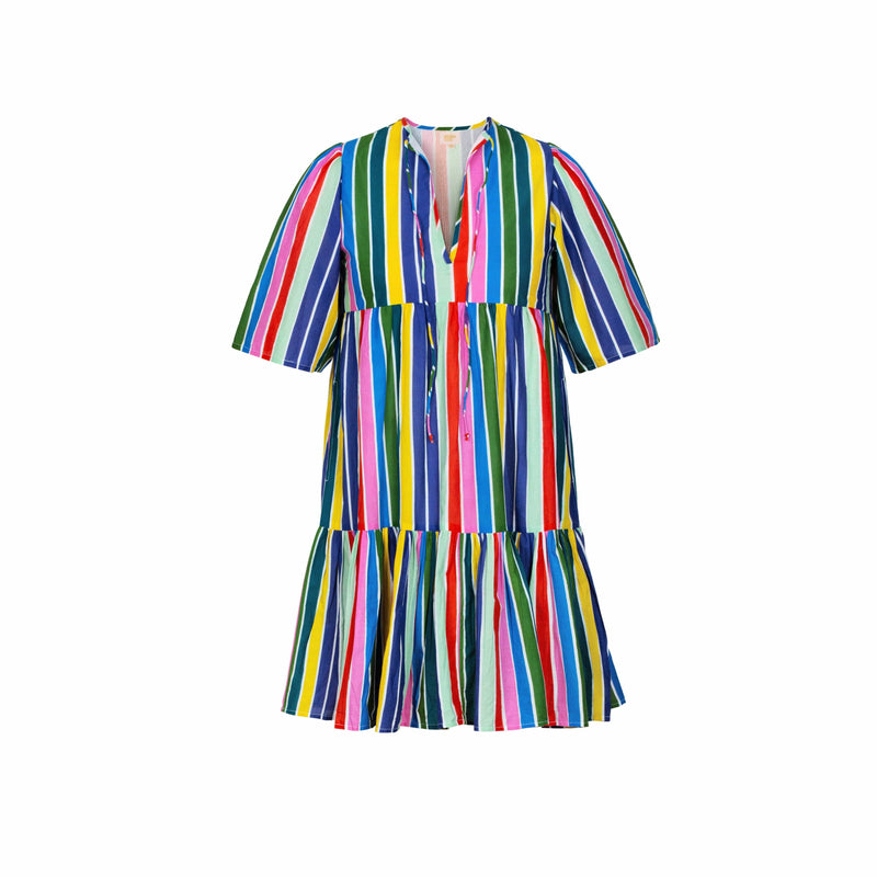 Sunshine Tienda® Rainbow Stripe Bondi Dress