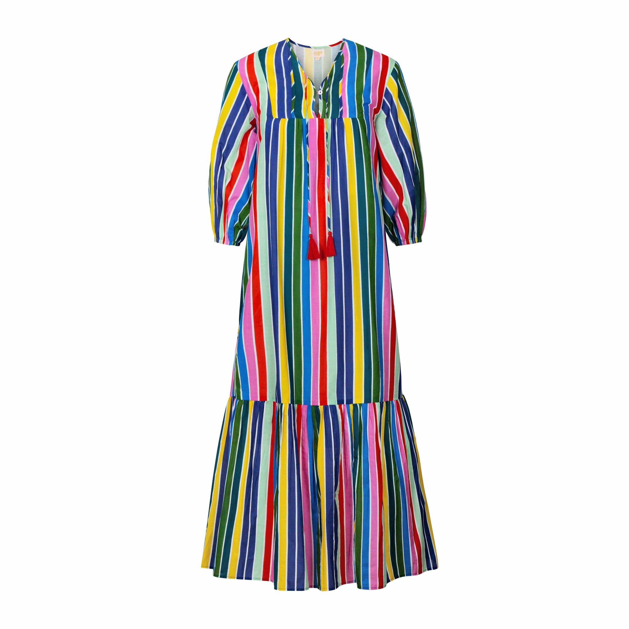 Sunshine Tienda® Rainbow Stripe Copa Dress