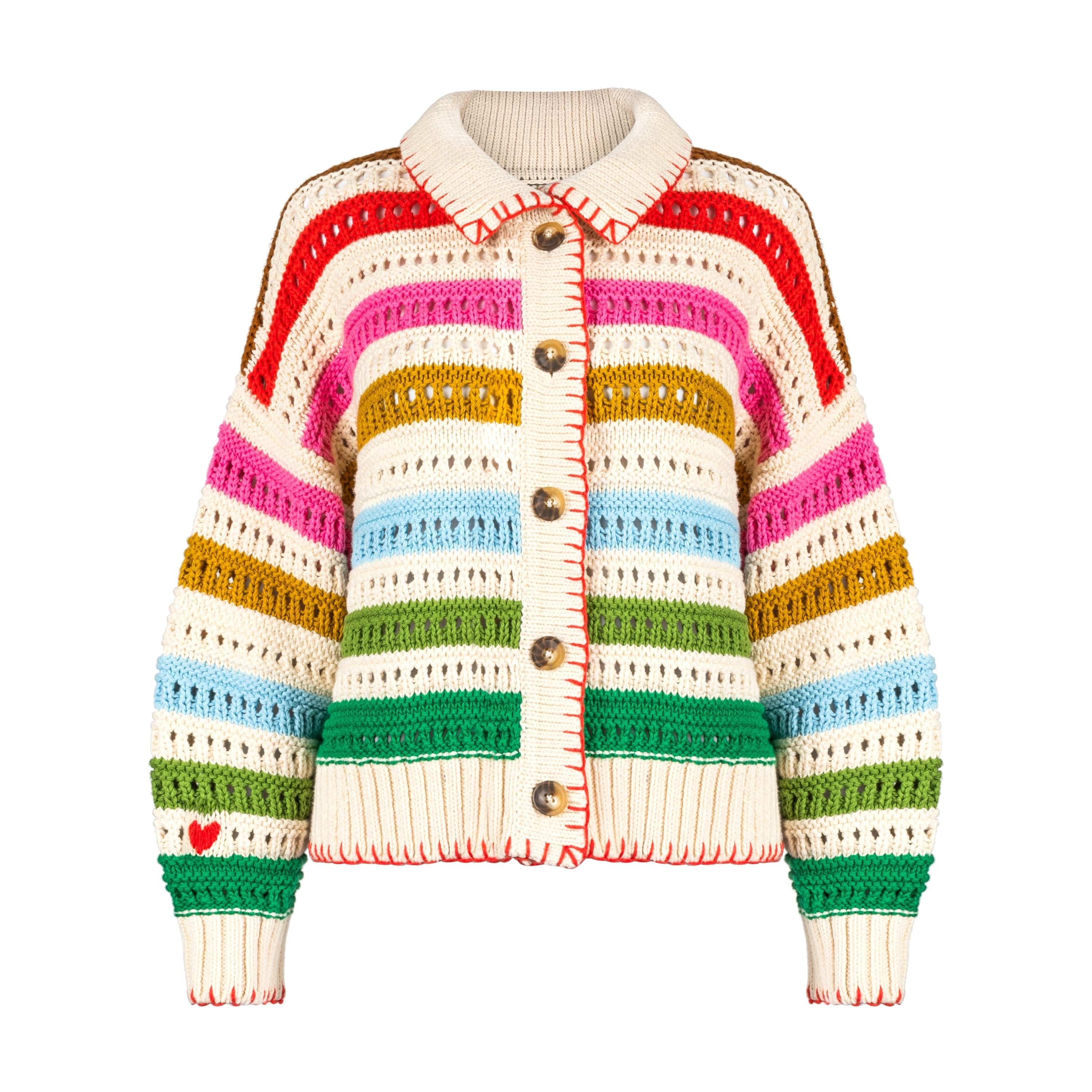 FLAGSTUFF STRIPE GRADIATION CARDIGAN 在原着 FLAGSTUFF STRIPE GRADIATION CARDIGAN 在原着 - メルカリ
