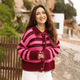 Raspberry Stripe Emery Cardigan