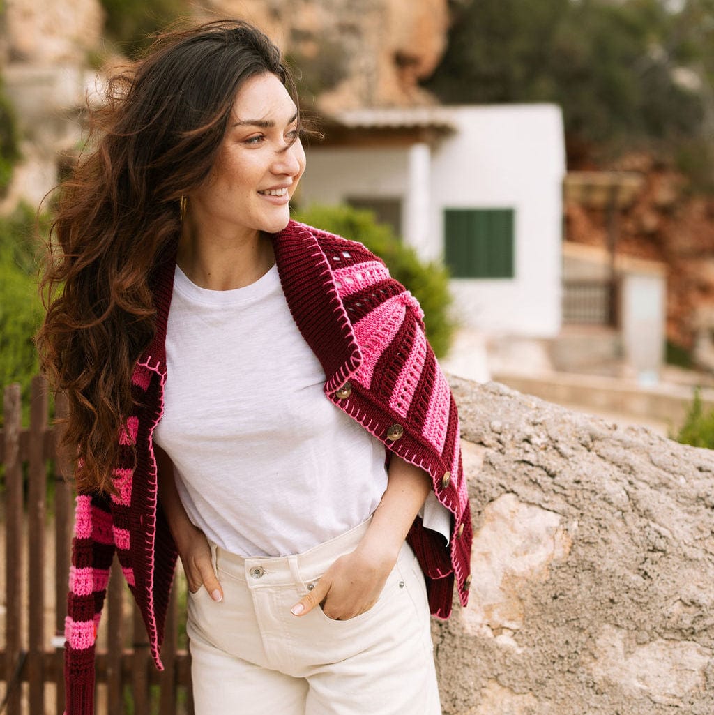 Raspberry Stripe Emery Cardigan – Sunshine Tienda®