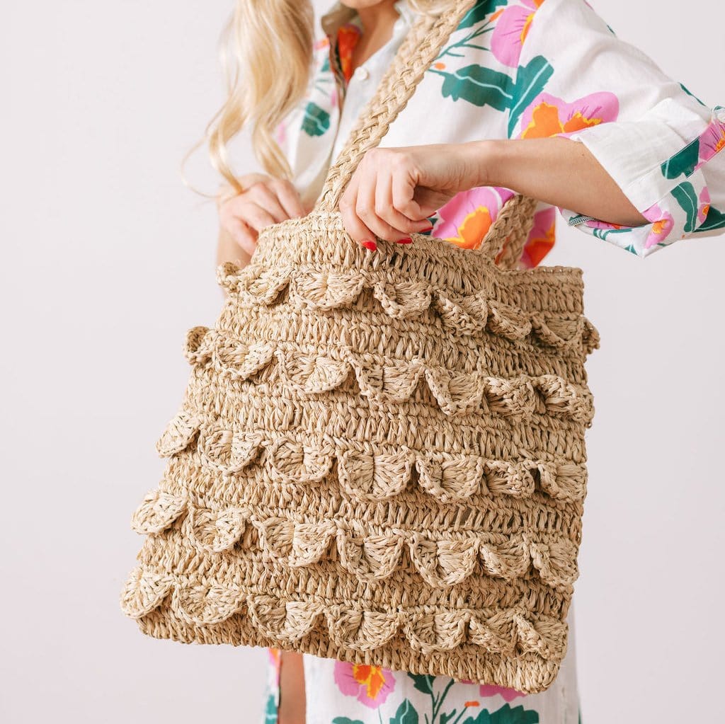 【関税＆送料込み】ChloAC Raffia Tote Bag Chloé | Woody logo white raffia bag | Savannahs