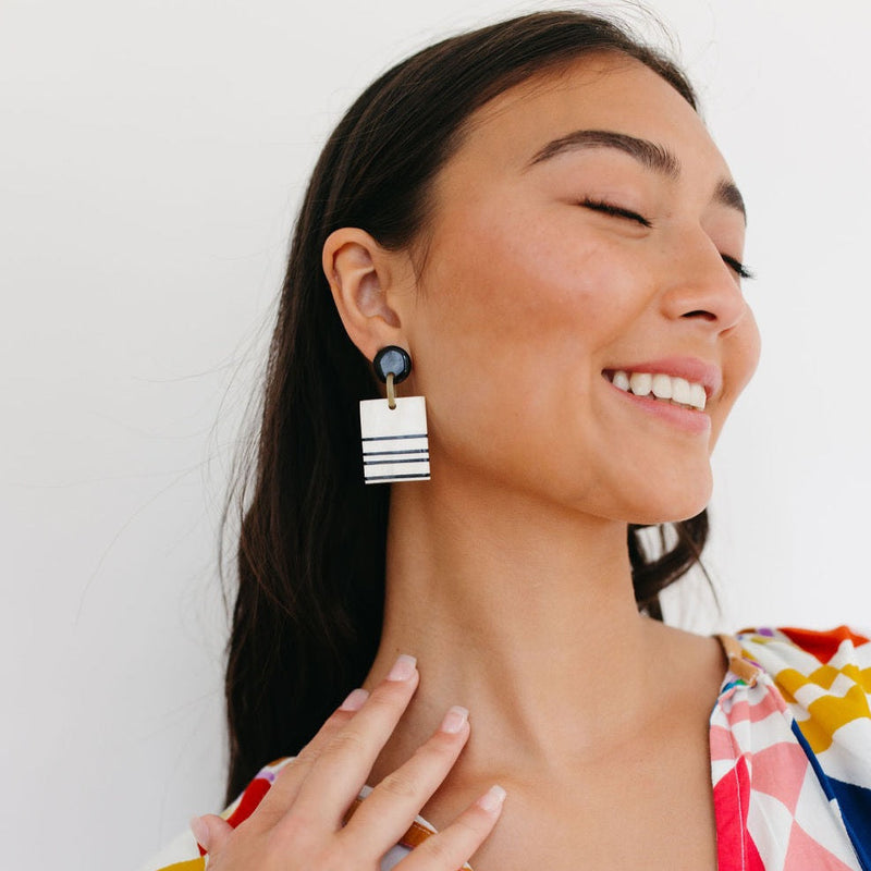 Sunshine Tienda® Stripe Block Dangles