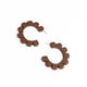Tan Flower Outline Hoops