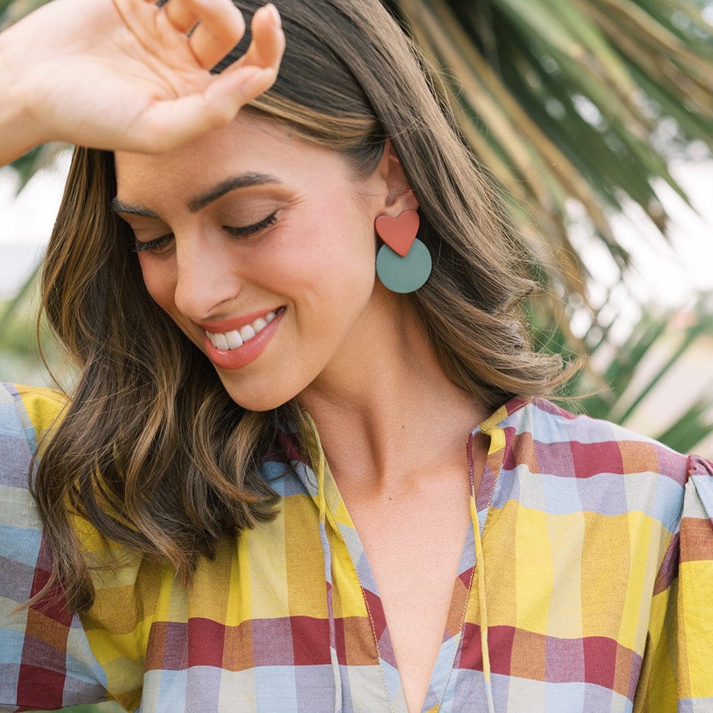 Yellow cheap heart earrings