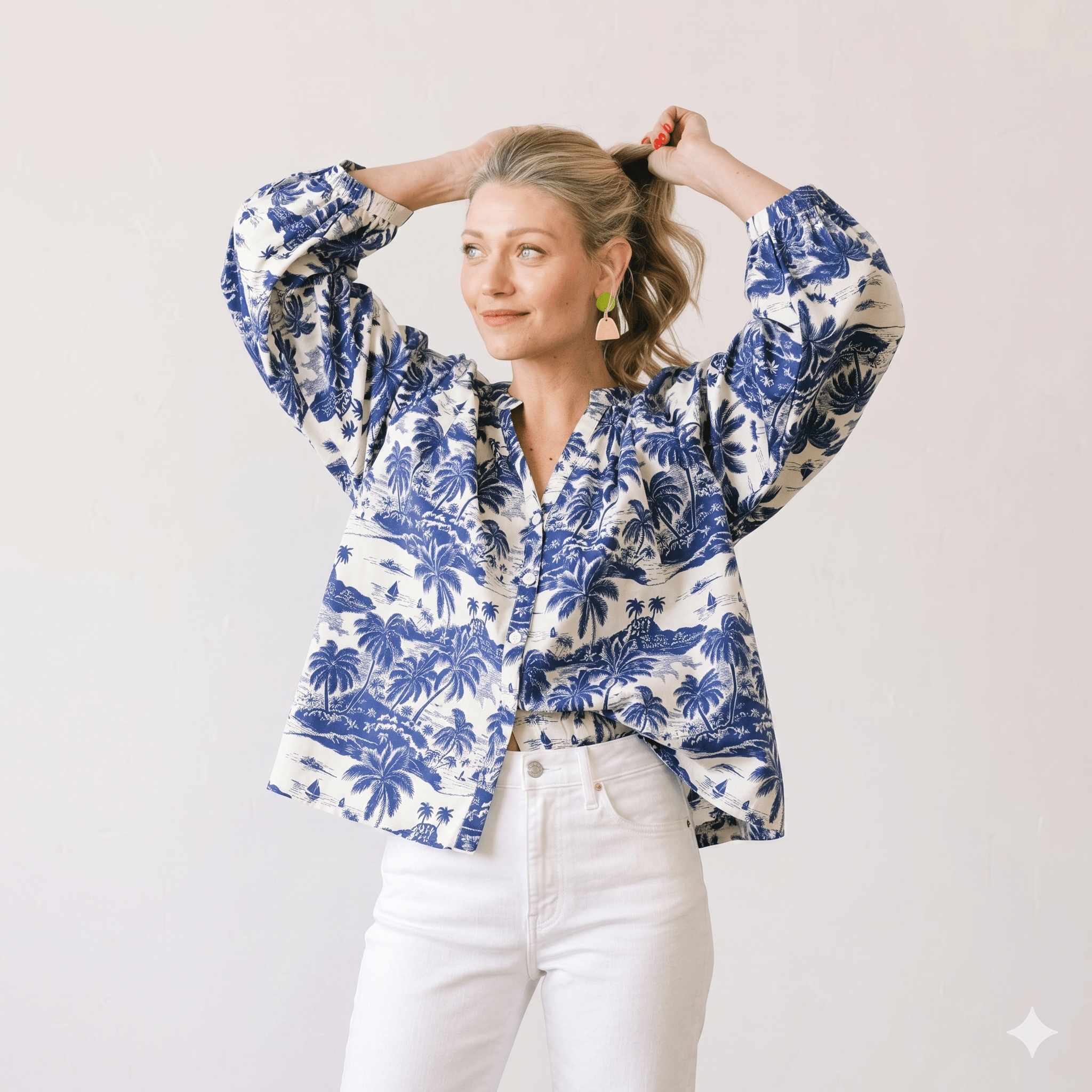 Tropical Toile Lucia Top