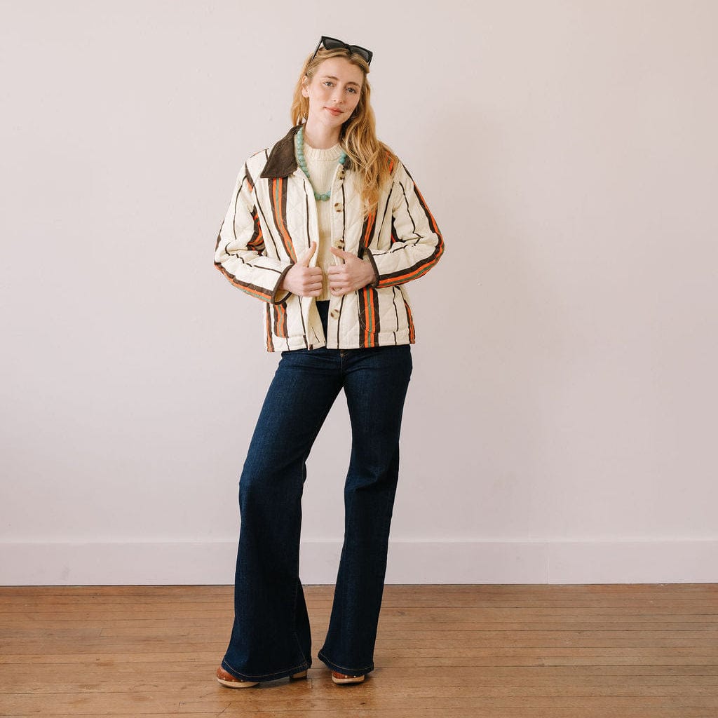 Sunshine Tienda® Vintage Stripe Barn Jacket