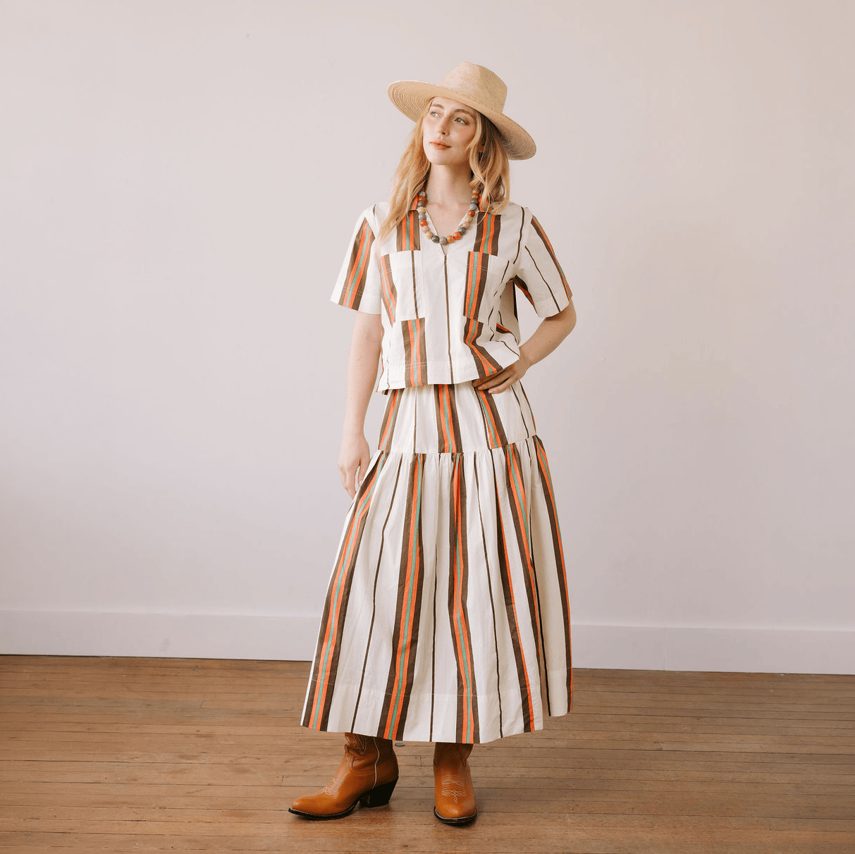 Sunshine Tienda® Vintage Stripe Colette Skirt