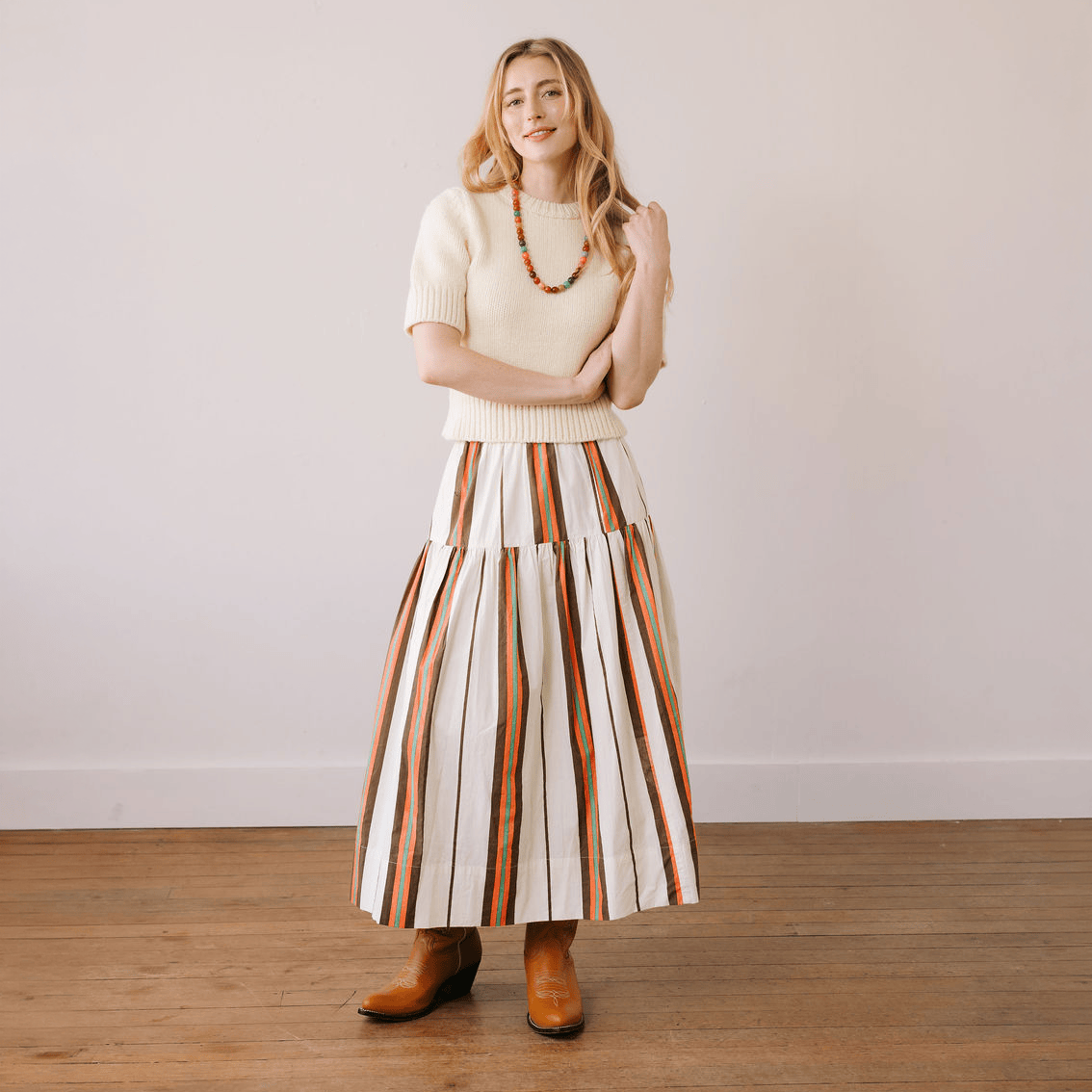Sunshine Tienda® Vintage Stripe Colette Skirt