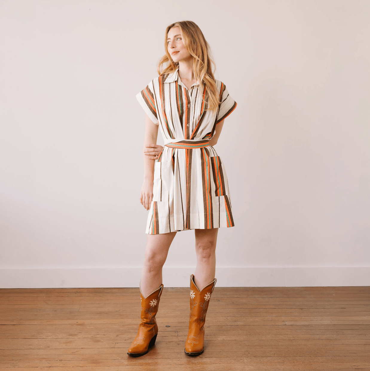 Sunshine Tienda® Vintage Stripe Eloise Dress