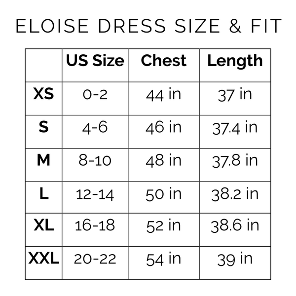 Sunshine Tienda® Vintage Stripe Eloise Dress #sizechart