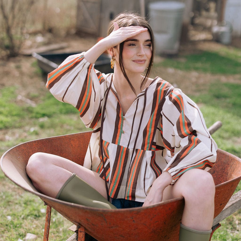 Sunshine Tienda® Vintage Stripe Fable Top