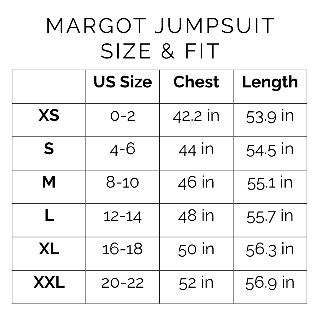Sunshine Tienda® Vintage Stripe Margot Jumpsuit #sizechart
