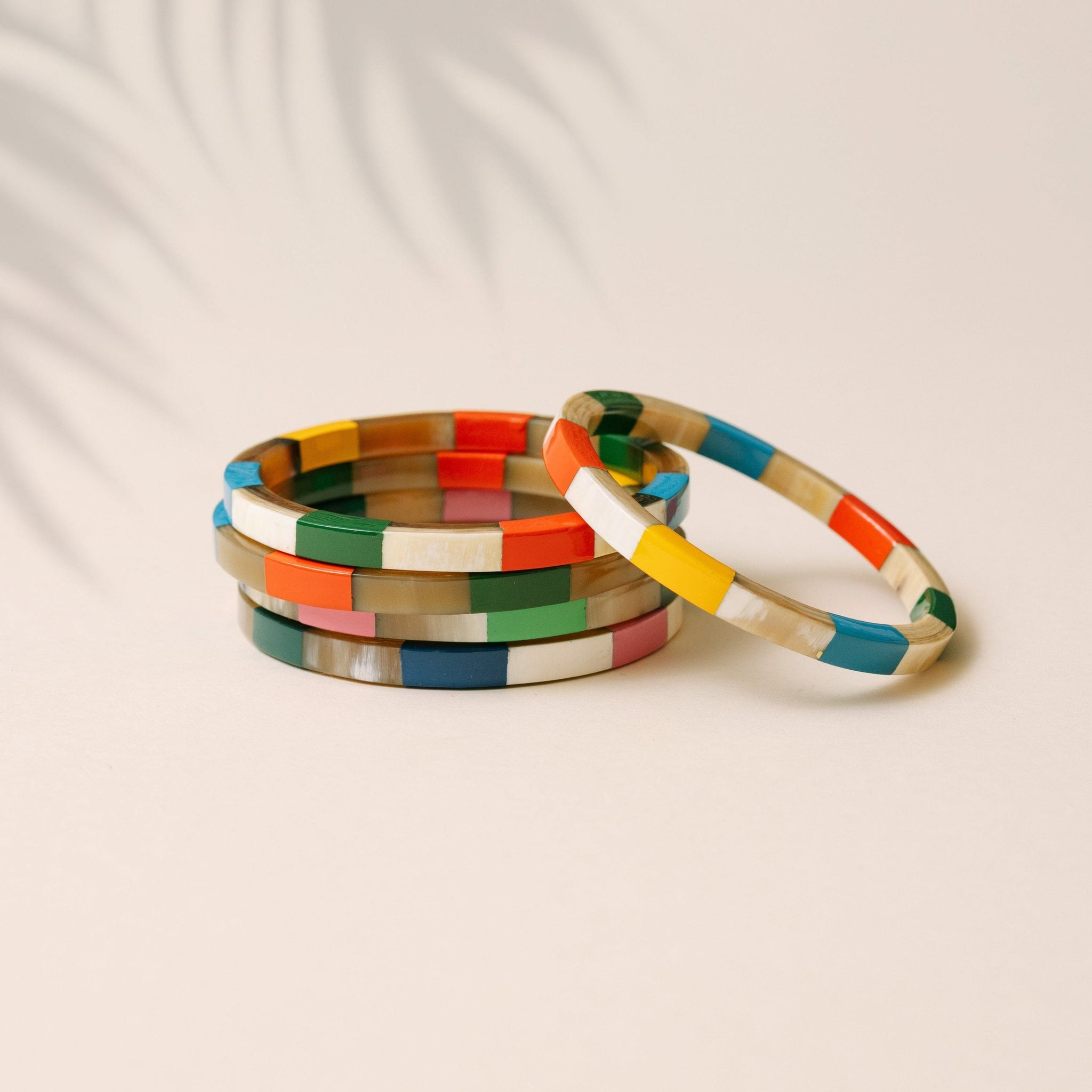 Sunshine Tienda® Watercolor Tile Bangle Set