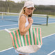 Watermelon Stripe Canvas Tote