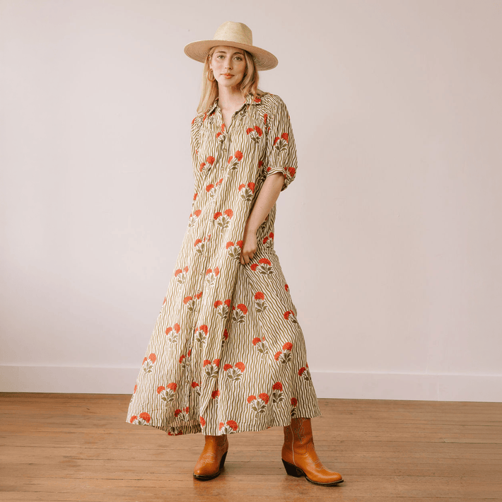 Sunshine Tienda® Wavy Stripe Oasis Dress