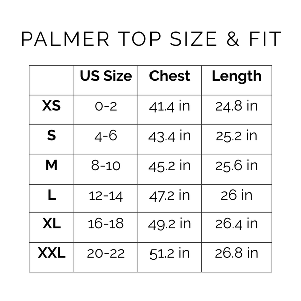 Sunshine Tienda® Wavy Stripe Palmer Top #sizechart