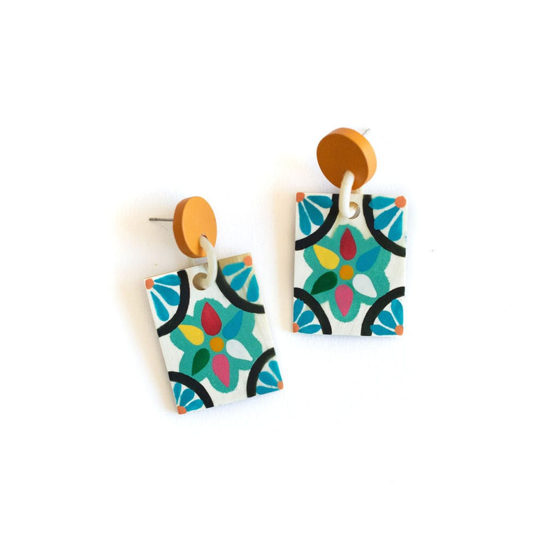 Sunshine Tienda® Azulejos Single Tile Earrings