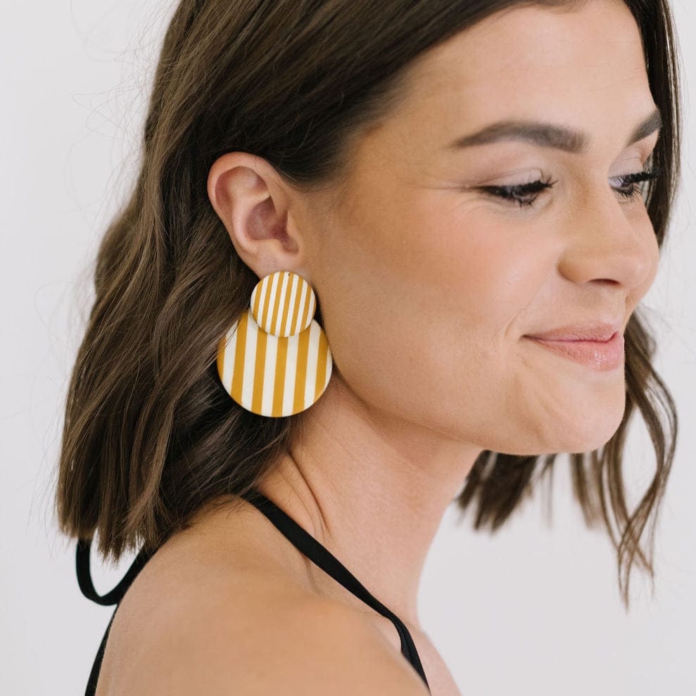 Sunshine Tienda® Barton Stripe Circle Earrings