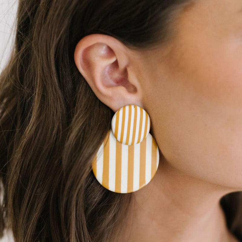 Sunshine Tienda® Barton Stripe Circle Earrings