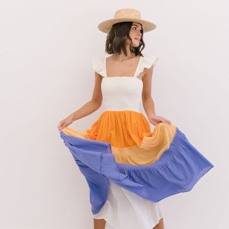 Sunshine Tienda® Citrus Rainbow Rio Dress