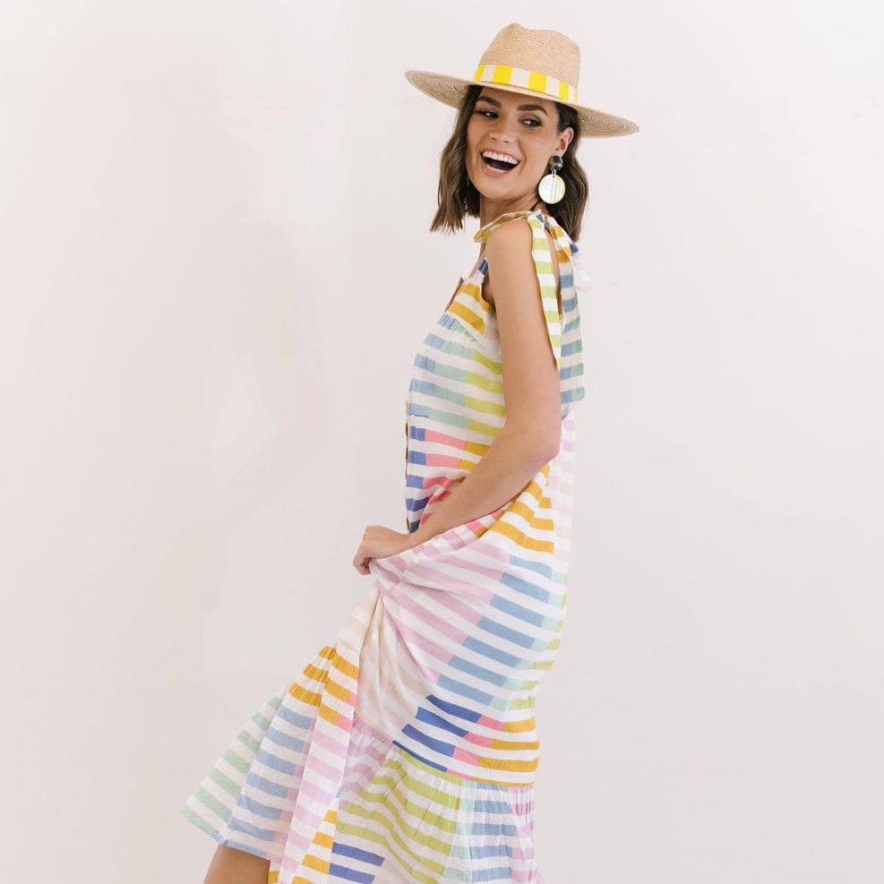 Sunshine Tienda® Colorful Stripe Positano Dress