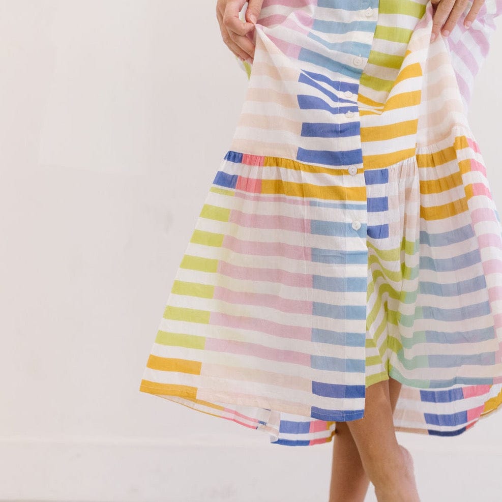 Sunshine Tienda® Colorful Stripe Positano Dress