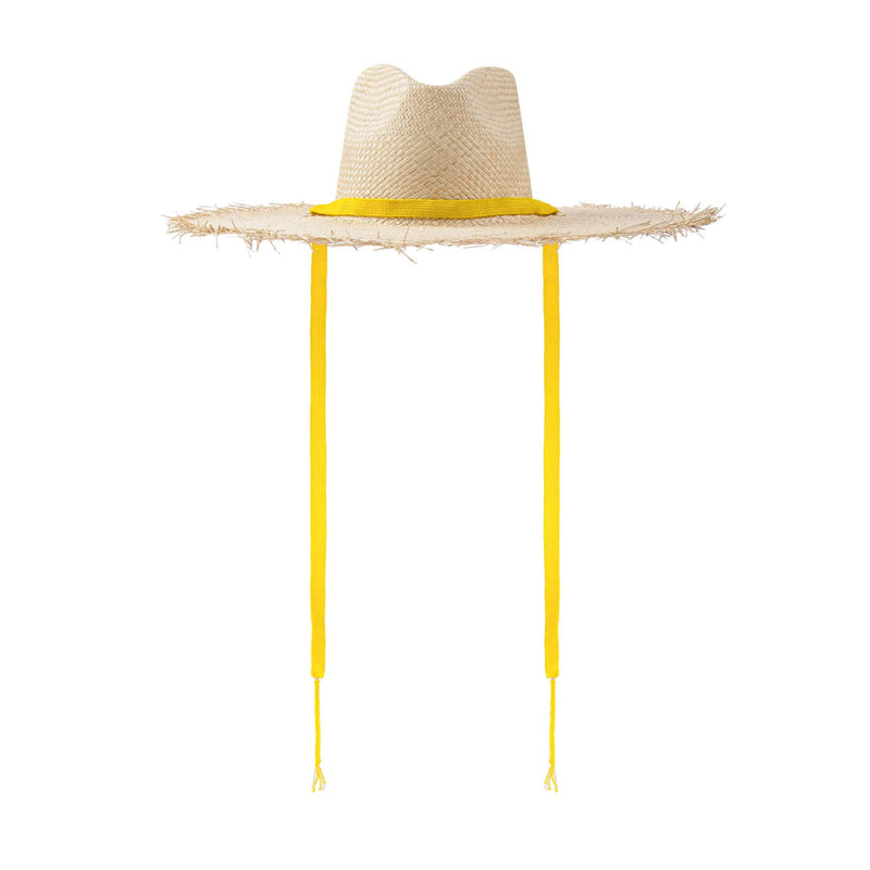 Sunshine Tienda Elisabeth Wide Brimmed Palm Fringe Hat