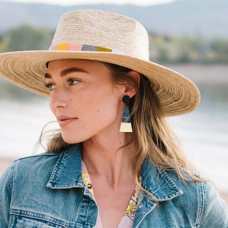 Sunshine Tienda Gold Dipped Tortoise Triangle Earrings