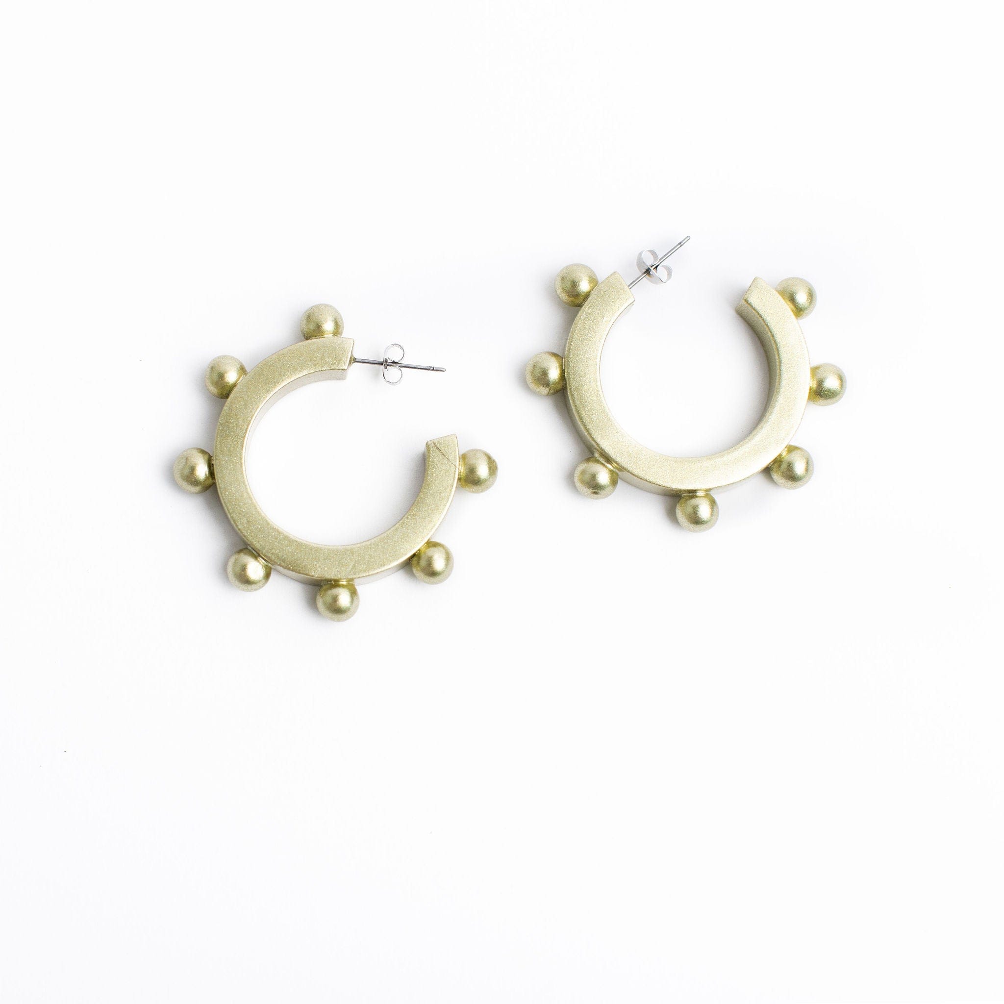 Sunshine Tienda® Gold Metallic Bead Hoops