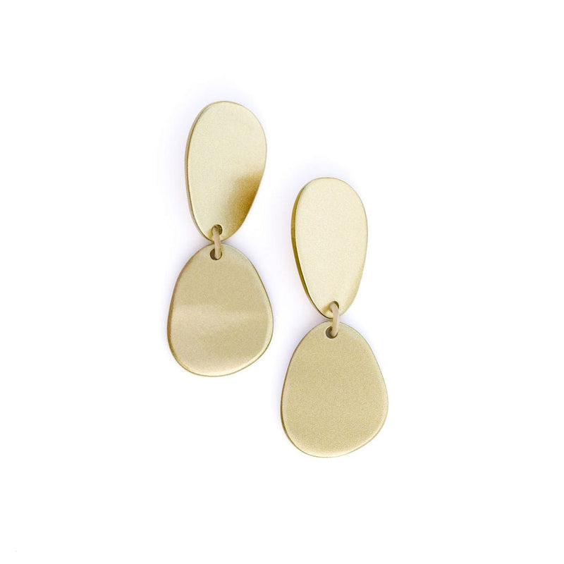 Sunshine Tienda® Gold Metallic Teardrop Earrings