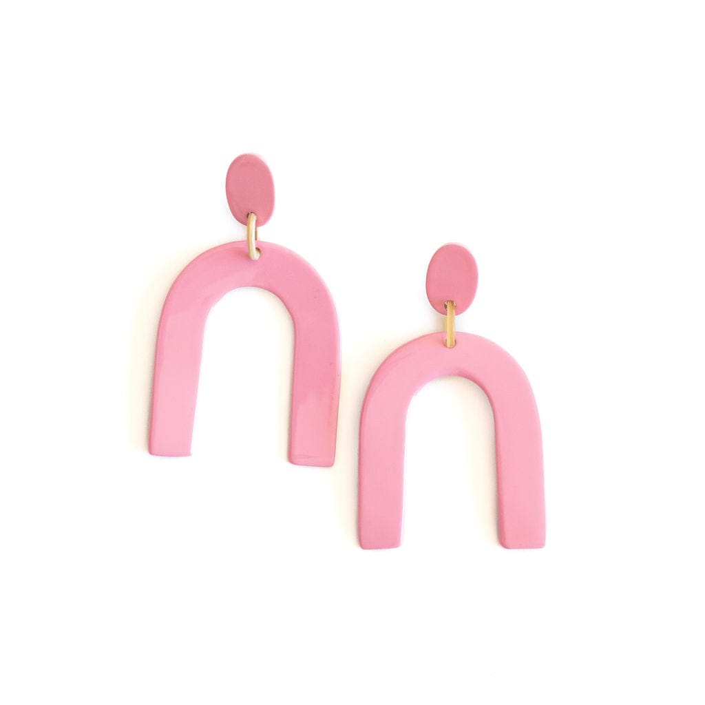 Sunshine Tienda® Light Pink Horseshoe Earrings