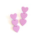 Matte Pink Heart Earrings