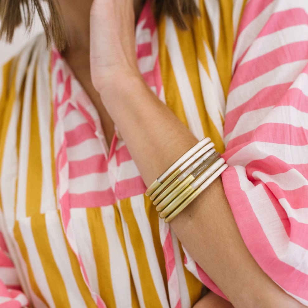 Sunshine Tienda® Metallic Gold Mix Bangle Set