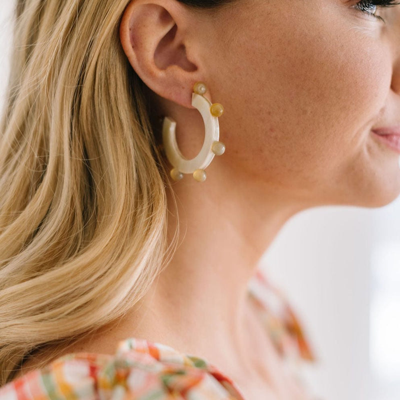 Sunshine Tienda® Natural Bead Hoops