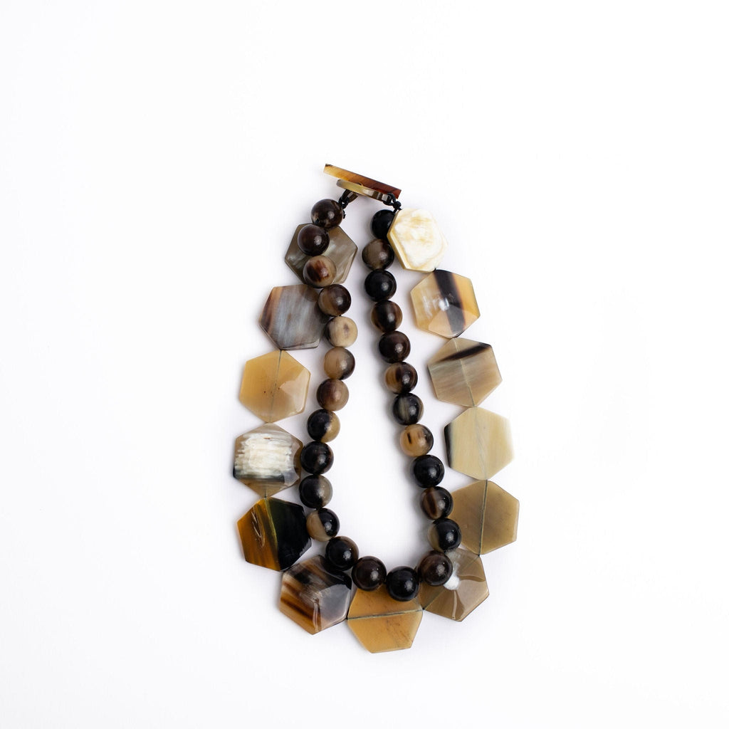 Sunshine Tienda® Natural Dot Horn Necklace