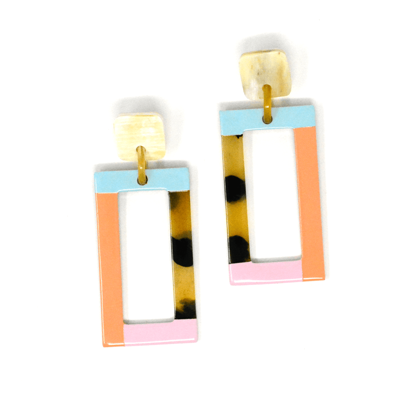 Neutral Colorblock Earrings – Sunshine Tienda®