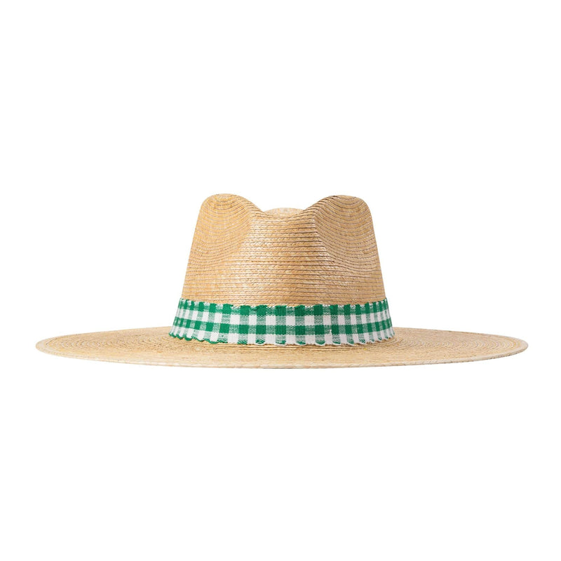 Sunshine Tienda Paulina Green Gingham Palm Hat