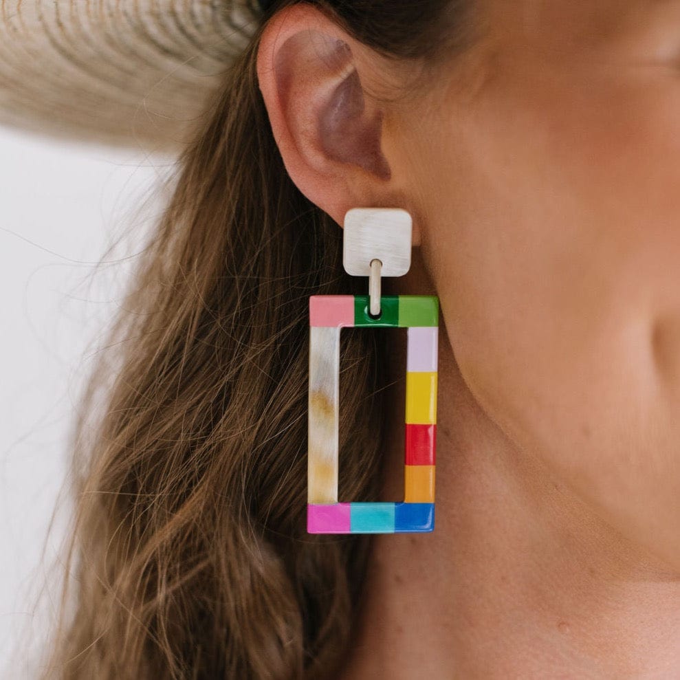 Sunshine Tienda® Rainbow Colorblock Earrings