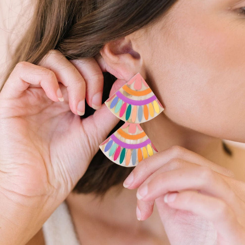 Sunshine Tienda® Rainbow Double Tile Earrings