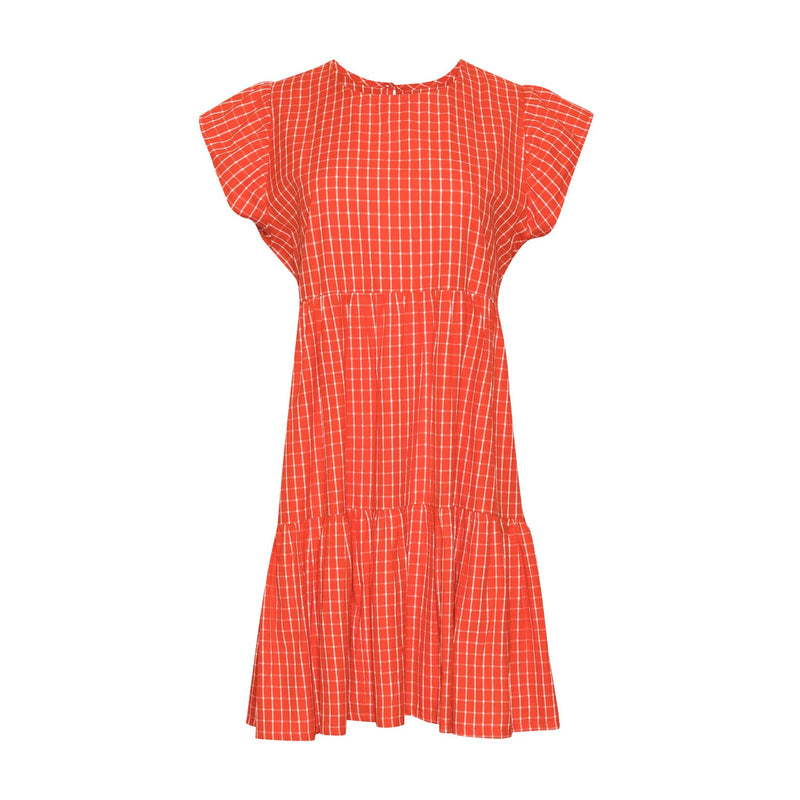 Sunshine Tienda® Red Plaid Poppy Dress