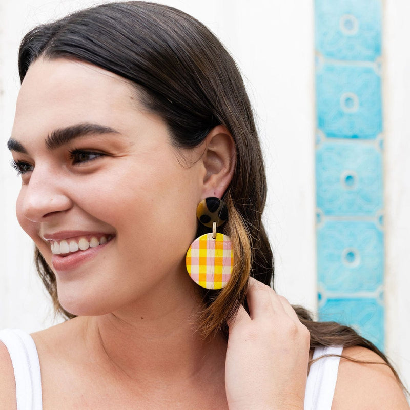 Sunshine Tienda® Sherbet Gingham Earrings