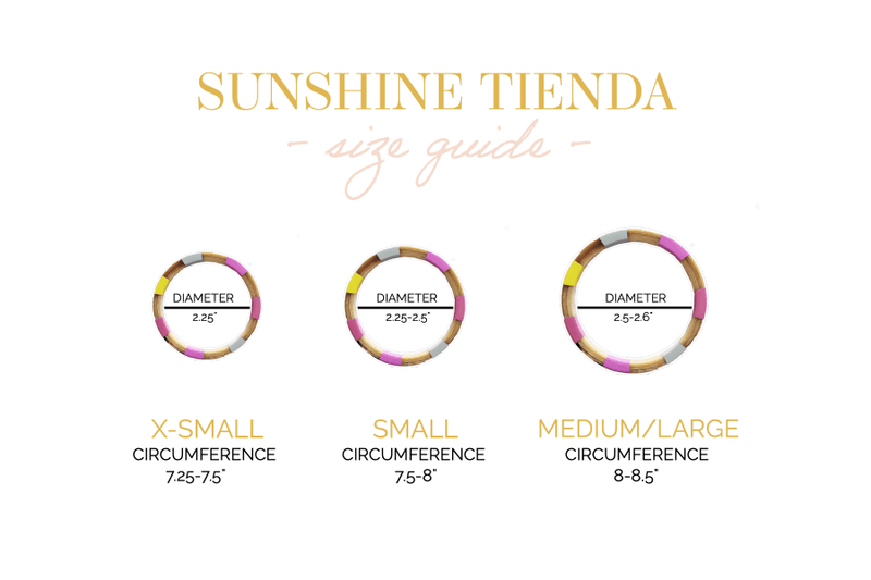 Sunshine Tienda® Teracotta and Ivory Tile Bangle Set