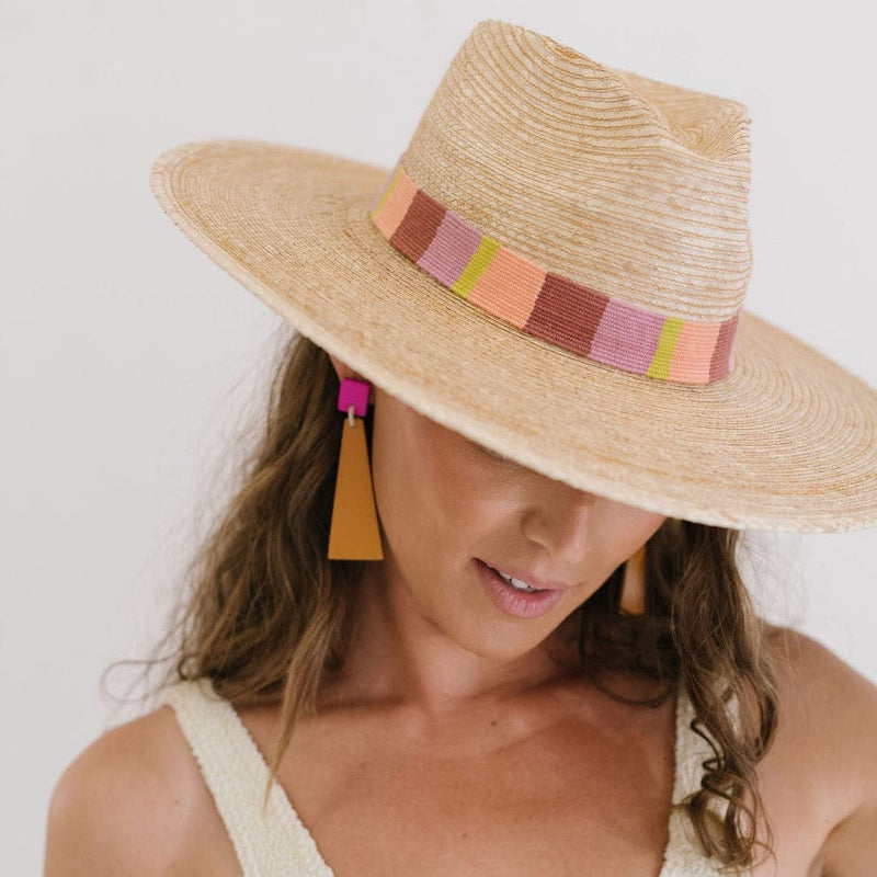 Sunshine Tienda® Terracotta Neon Shield Earrings