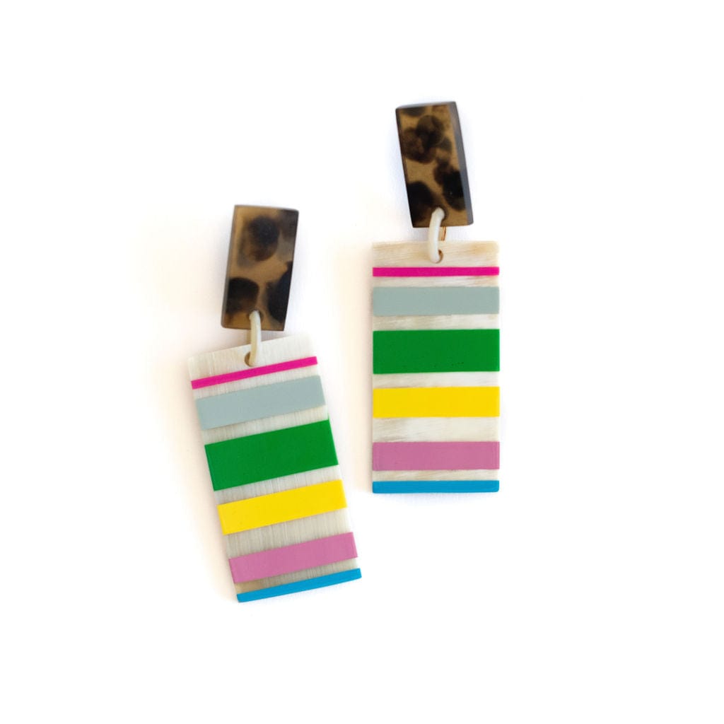 Sunshine Tienda® Tortoise Top Rainbow Earrings