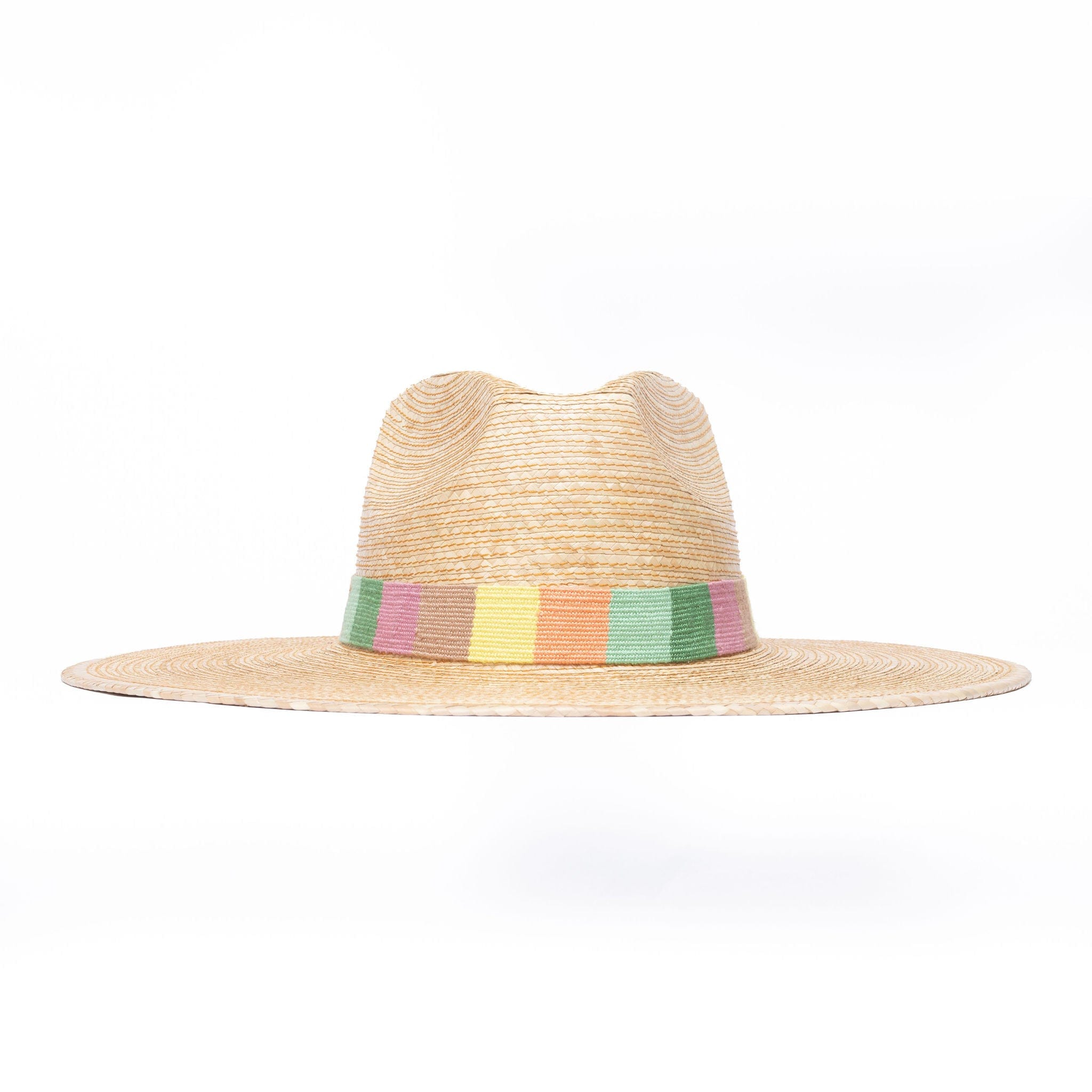 Straw Hat w/ Pom Pom Hat Band
