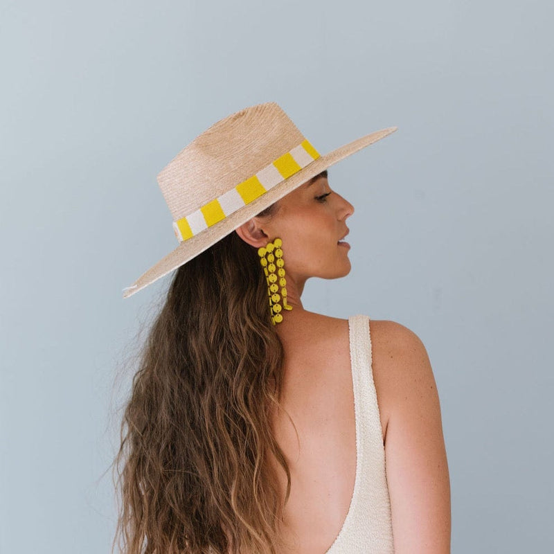 Sunshine Tienda® Yellow Cascading Shield Earrings