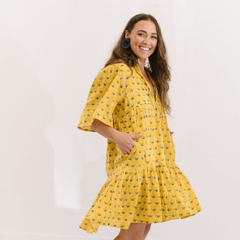 Sunshine Tienda® Yellow Marigold Bondi Dress